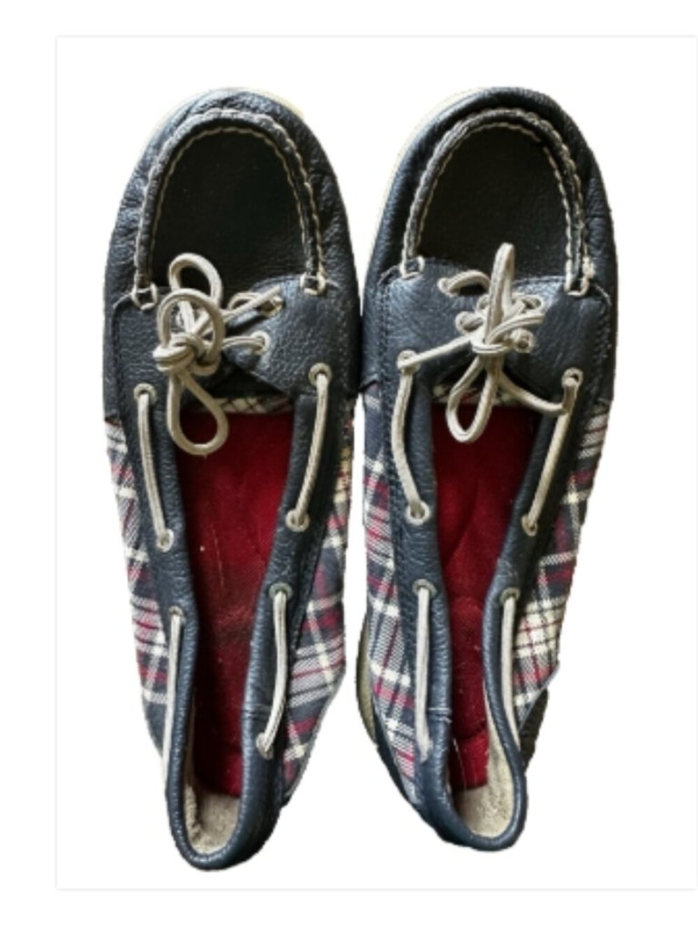 ⚓ Sperry Top-Sider Plaid Boat Shoes Women’s 9 👞 Coastal Preppy